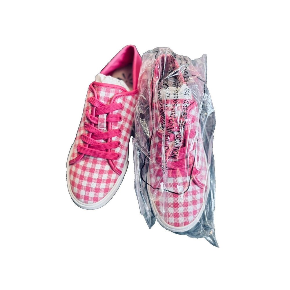 Isaac Mizrahi Live Women Shoes size 7 Fifi Sneakers Gingham Lace up Oxford Golf